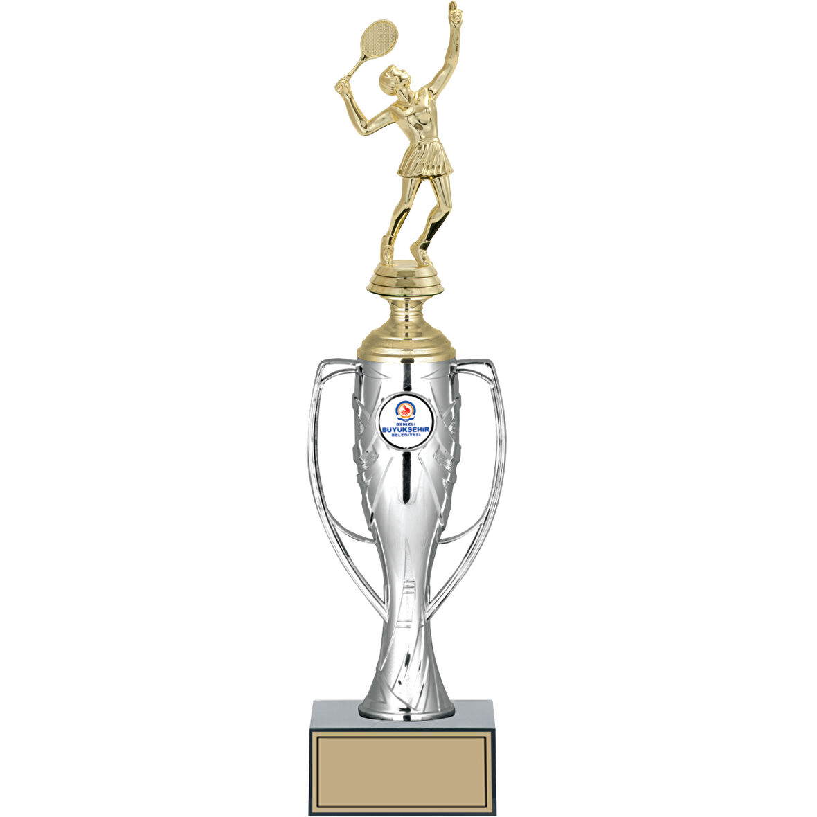 ODAK KUPA - Figürlü Kupalar - Tenis Kadın Figürlü Kupalar FG-025 B - 39 cm