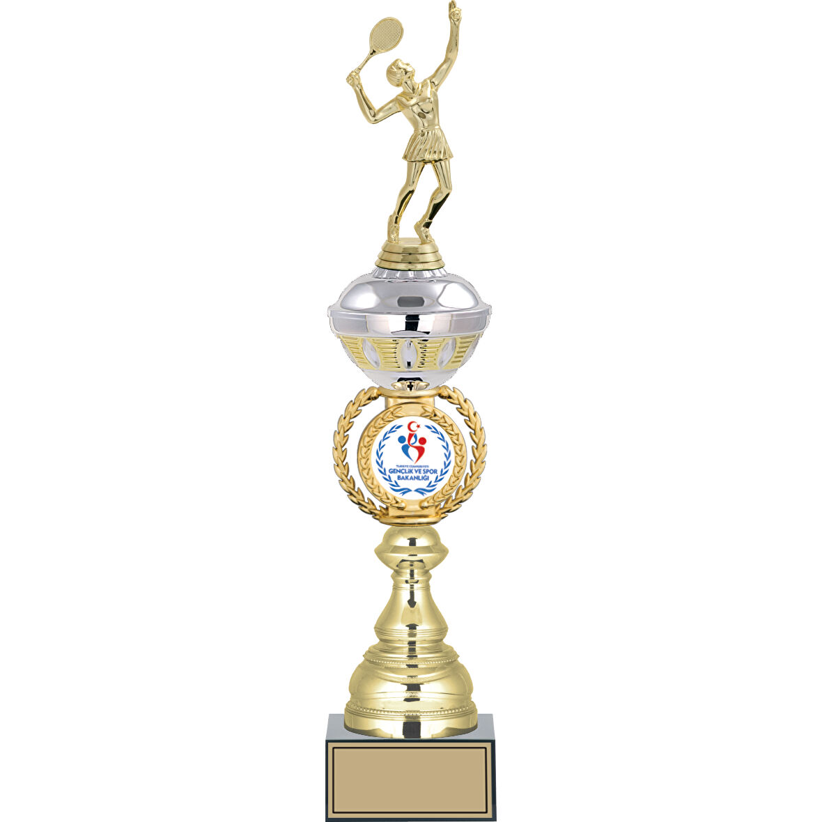 ODAK KUPA - Figürlü Kupalar - Tenis Kadın Figürlü Kupalar FG-066 B - 48 cm