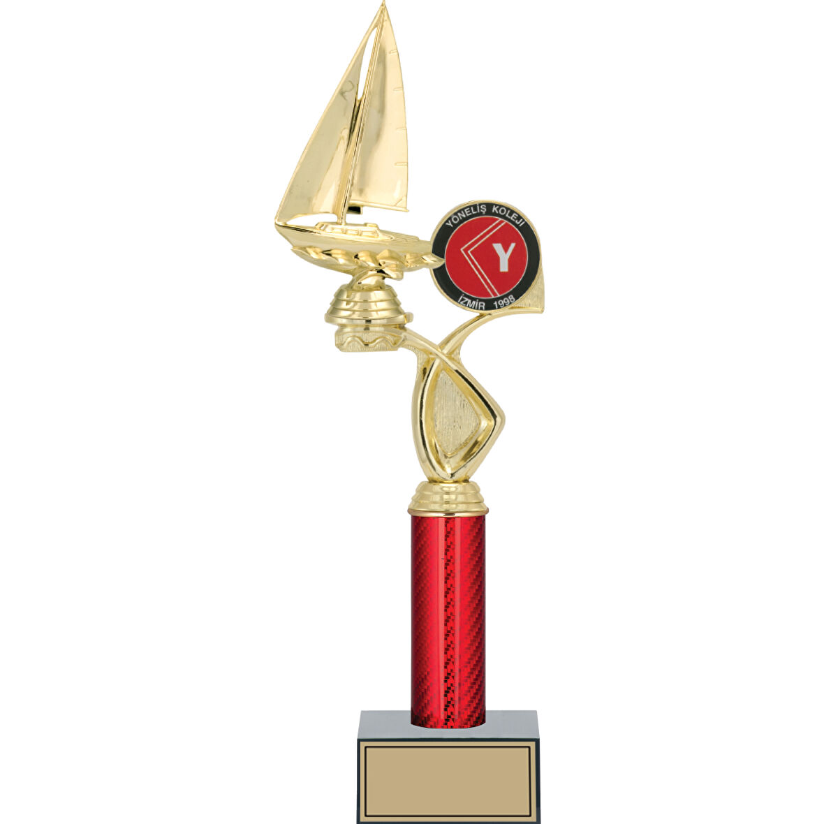 ODAK KUPA - Figürlü Kupalar - Yelken Figürlü Kupalar FG-016 A - 42 cm