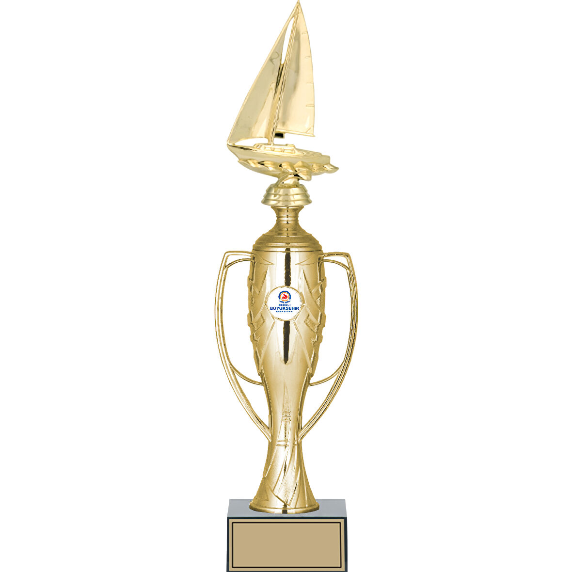 ODAK KUPA - Figürlü Kupalar - Yelken Figürlü Kupalar FG-026 B - 44 cm