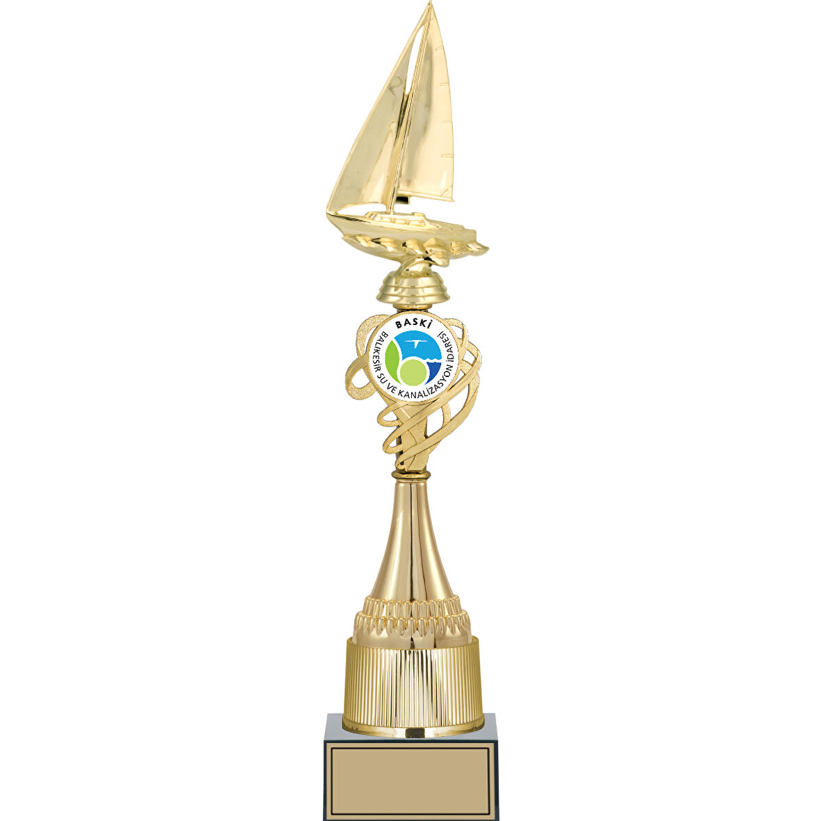 ODAK KUPA - Figürlü Kupalar - Yelken Figürlü Kupalar FG-036 A - 46 cm