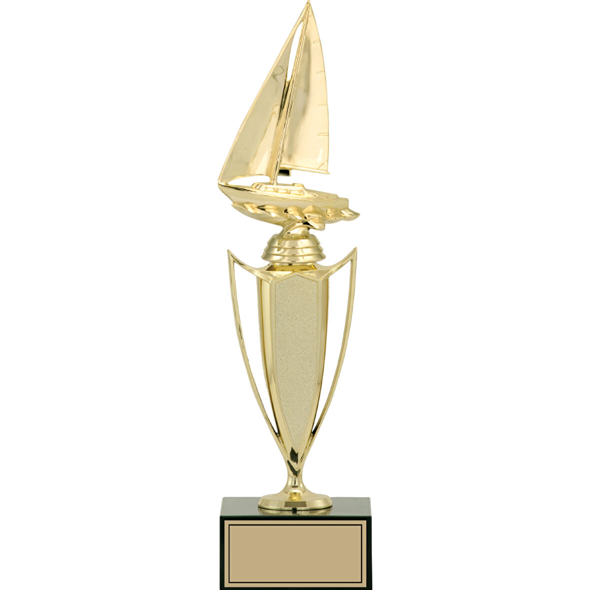 ODAK KUPA - Figürlü Kupalar - Yelken Figürlü Kupalar FG-039 A - 37 cm