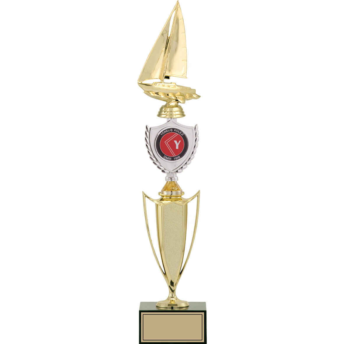 ODAK KUPA - Figürlü Kupalar - Yelken Figürlü Kupalar FG-042 A - 49 cm