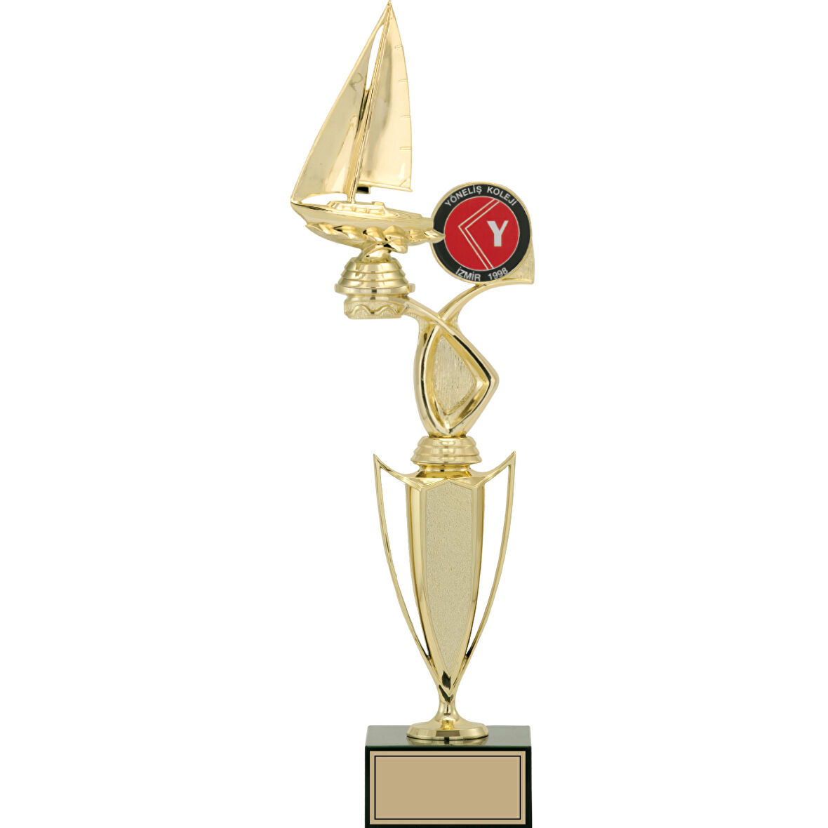 ODAK KUPA - Figürlü Kupalar - Yelken Figürlü Kupalar FG-043 A - 47 cm