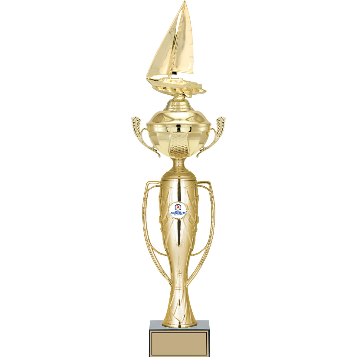 ODAK KUPA - Figürlü Kupalar - Yelken Figürlü Kupalar FG-072 A - 57 cm