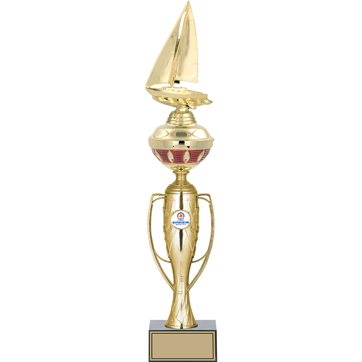 ODAK KUPA - Figürlü Kupalar - Yelken Figürlü Kupalar FG-073 C - 51 cm