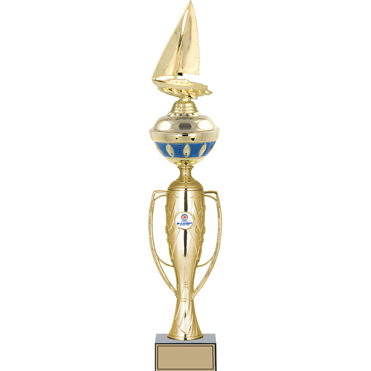 ODAK KUPA - Figürlü Kupalar - Yelken Figürlü Kupalar FG-074 A - 57 cm