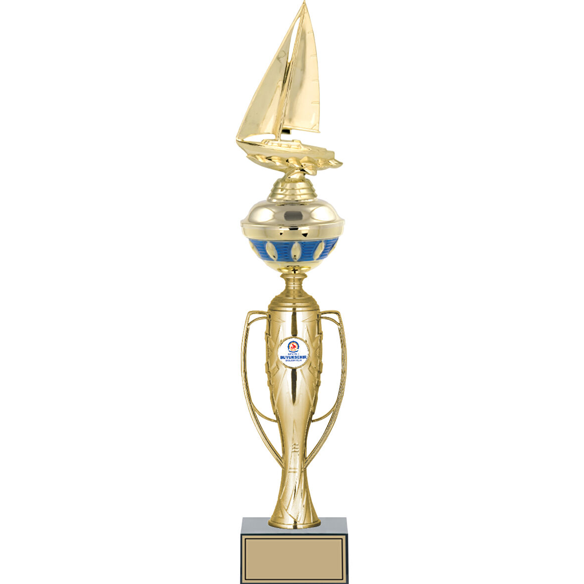 ODAK KUPA - Figürlü Kupalar - Yelken Figürlü Kupalar FG-074 C - 51 cm