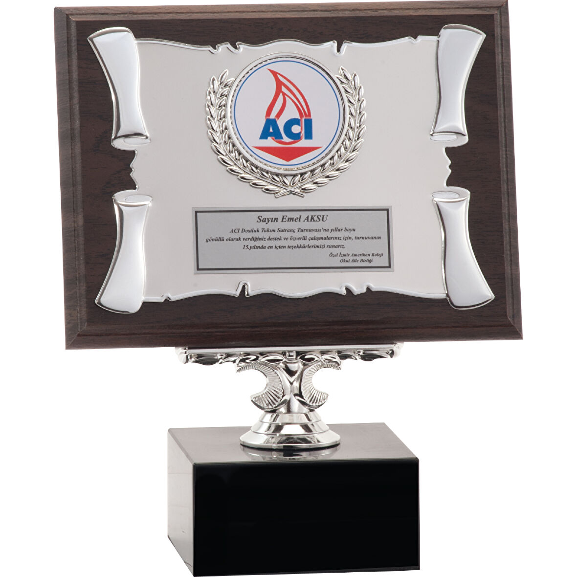 ODAK KUPA - Ahşap Plaketler - PL-040 B - 15x20 cm