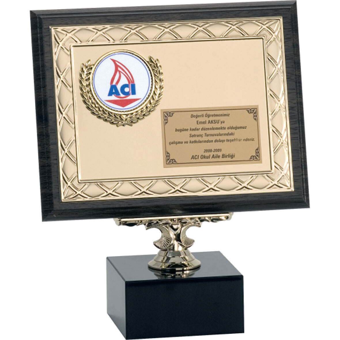 ODAK KUPA - Ahşap Plaketler - PL-060 A - 18x24 cm