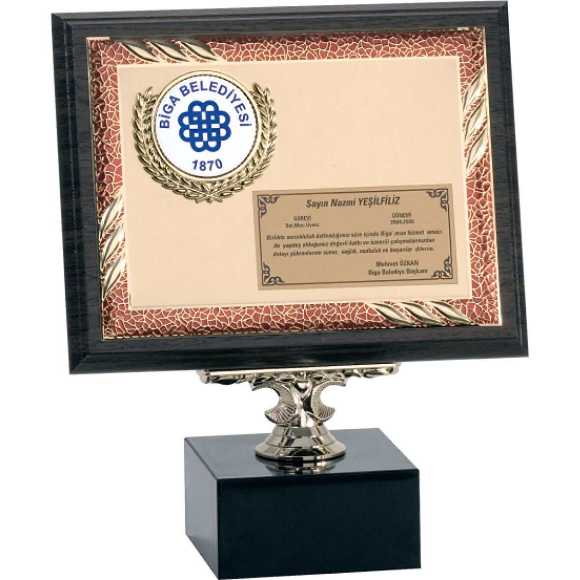 ODAK KUPA - Ahşap Plaketler - PL-096 A - 18x24 cm