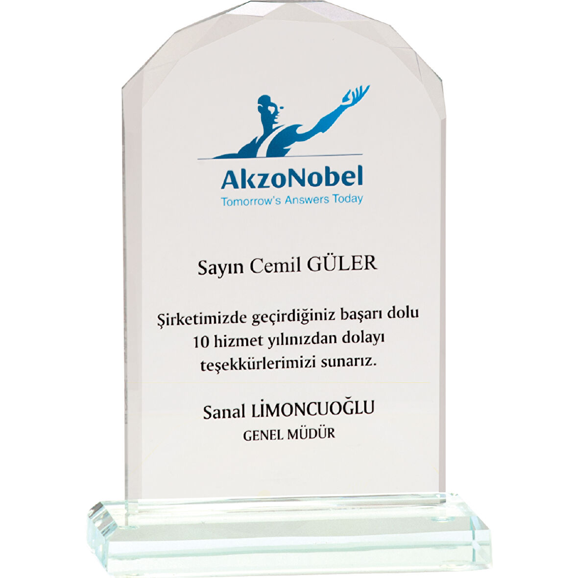 ODAK KUPA - Cam Plaketler - CM-005 A - 12x18 cm