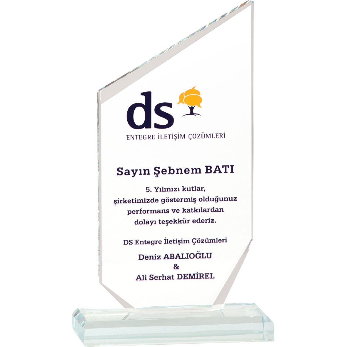 ODAK KUPA - Cam Plaketler - CM-007 A - 12x21 cm