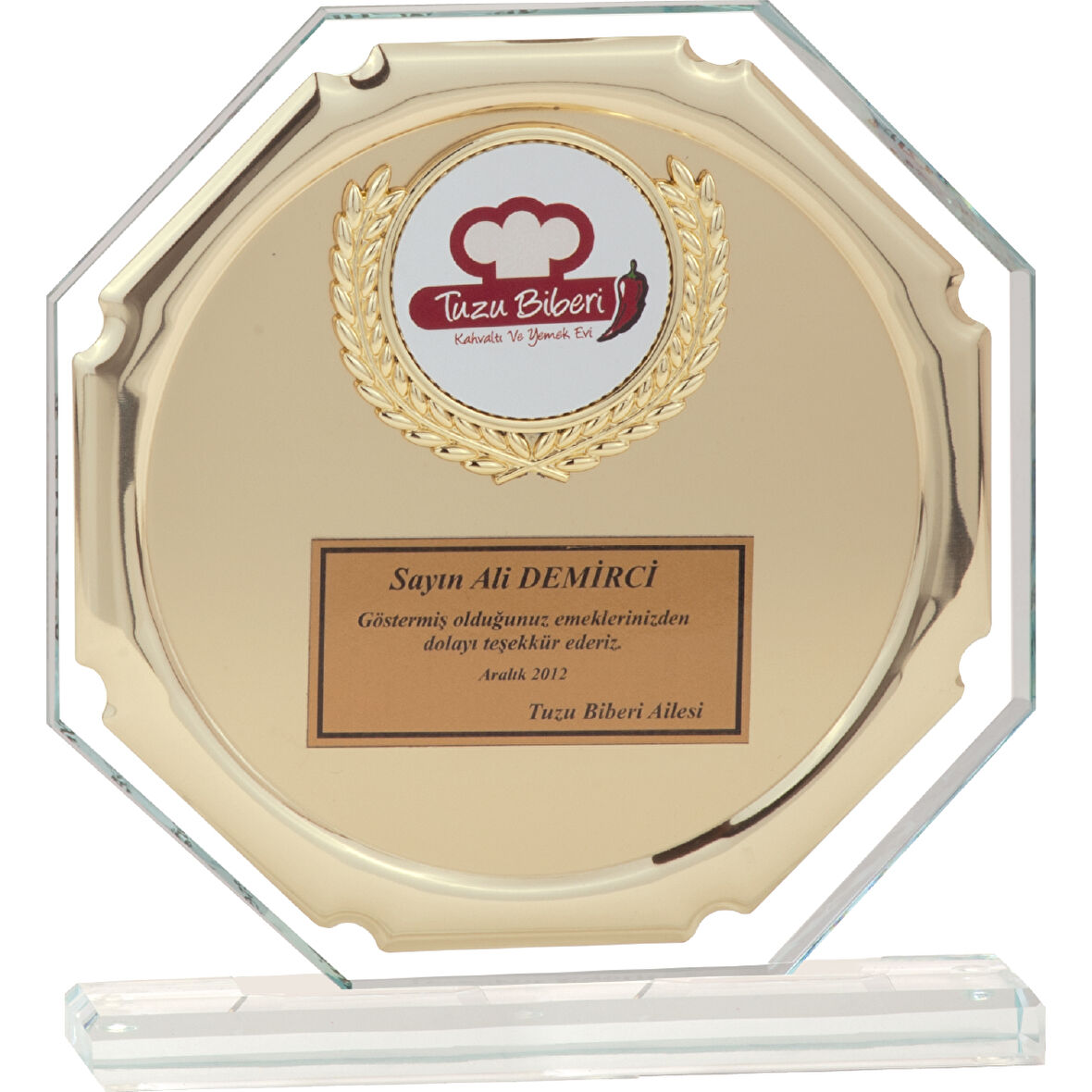 ODAK KUPA - Cam Plaketler - CM-030 A - 18x19 cm