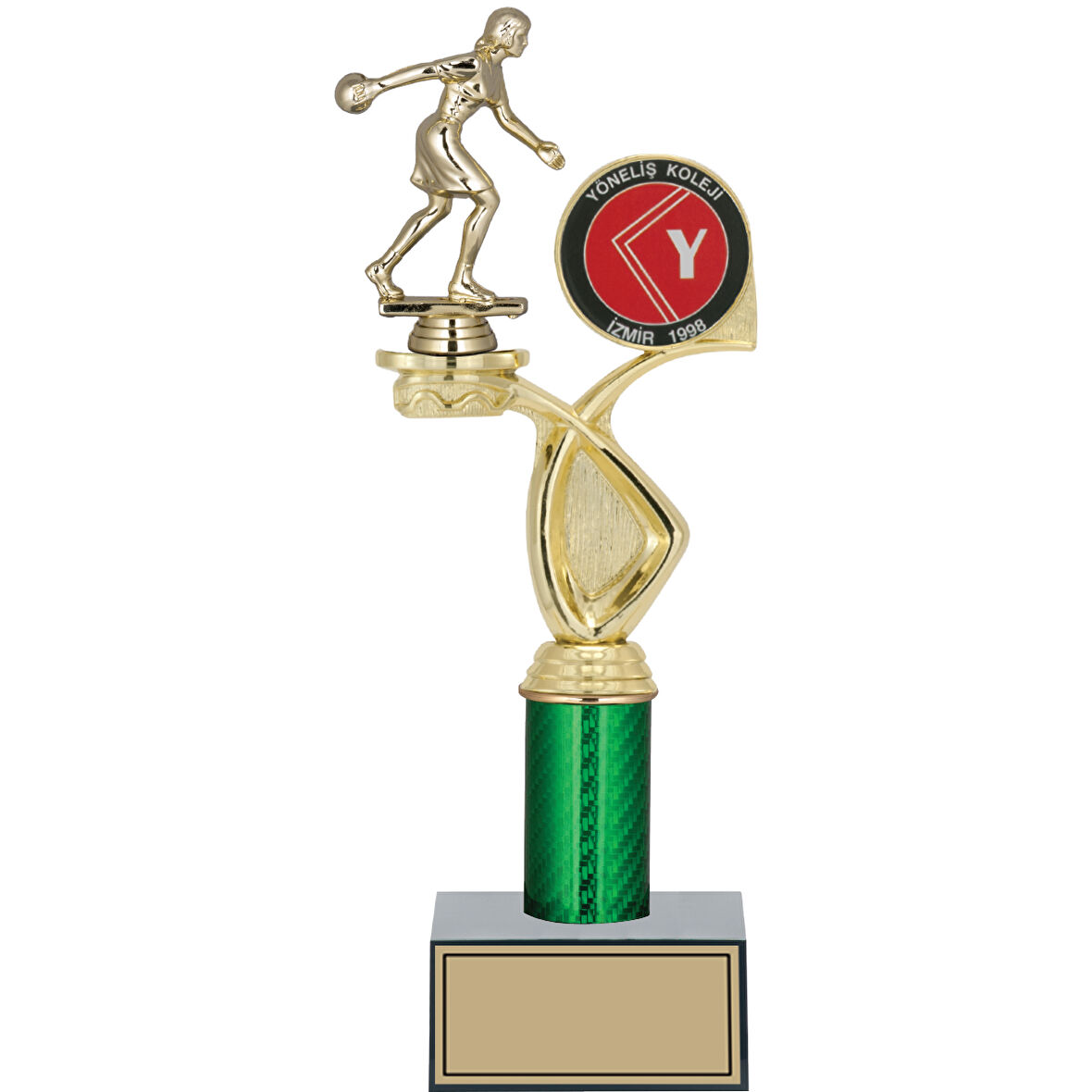 ODAK KUPA - Figürlü Kupalar - Bowling Kadın Figürlü Kupalar FG-018 C - 34 cm