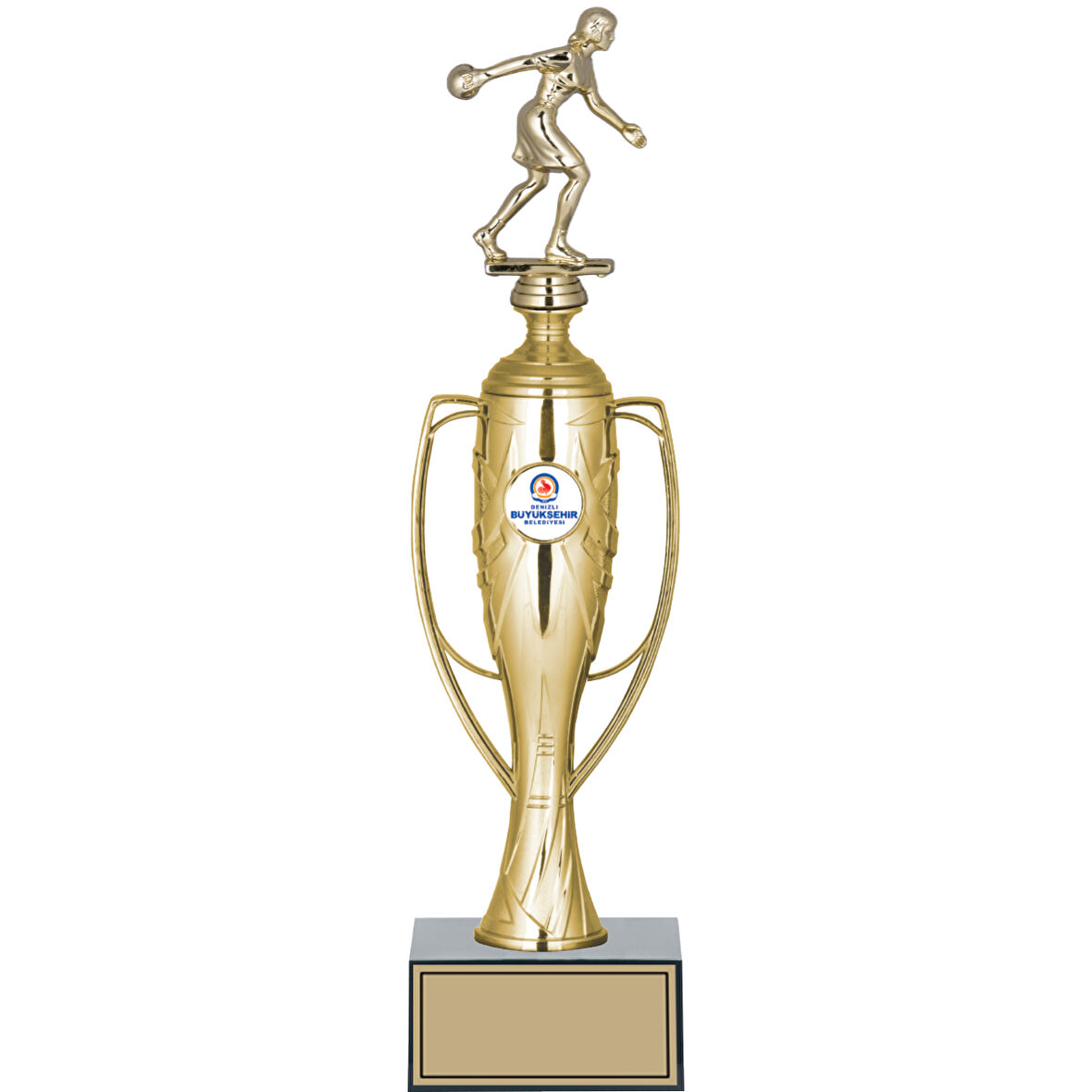 ODAK KUPA - Figürlü Kupalar - Bowling Kadın Figürlü Kupalar FG-026 C - 38 cm
