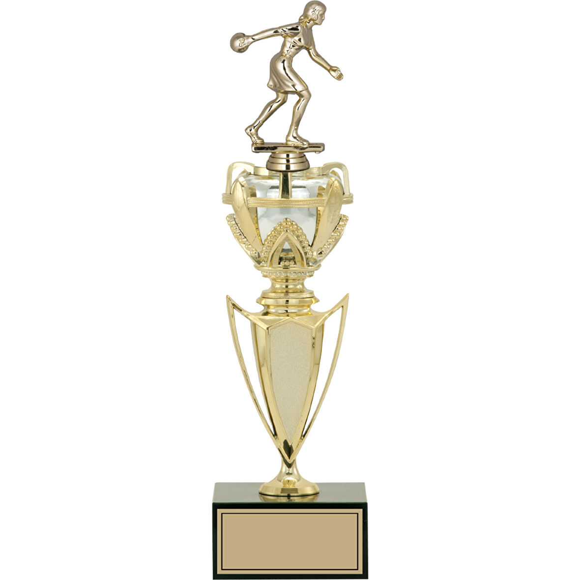ODAK KUPA - Figürlü Kupalar - Bowling Kadın Figürlü Kupalar FG-044 C - 37 cm