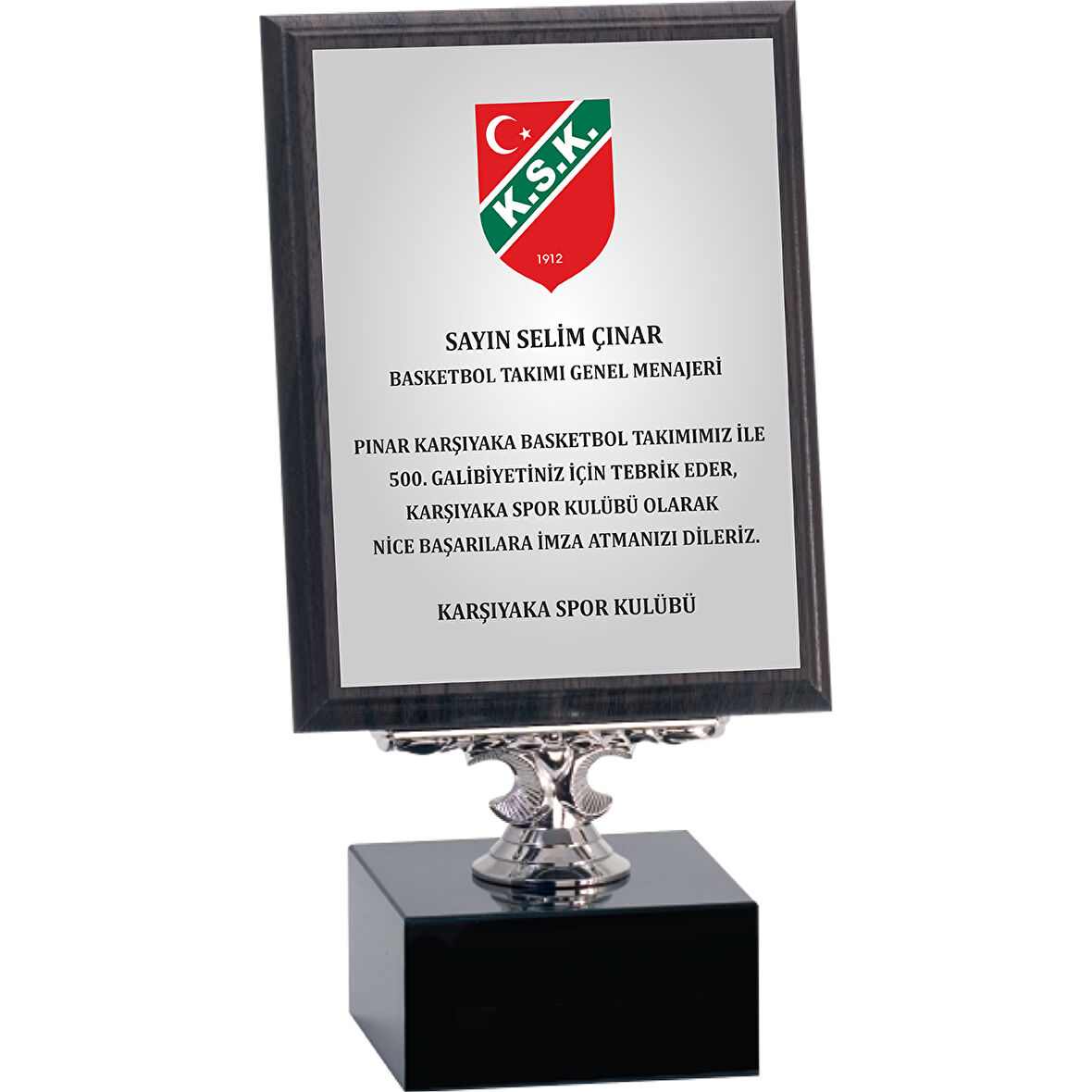ODAK KUPA - Ahşap Plaketler - PL-004-M A - 15x20 cm