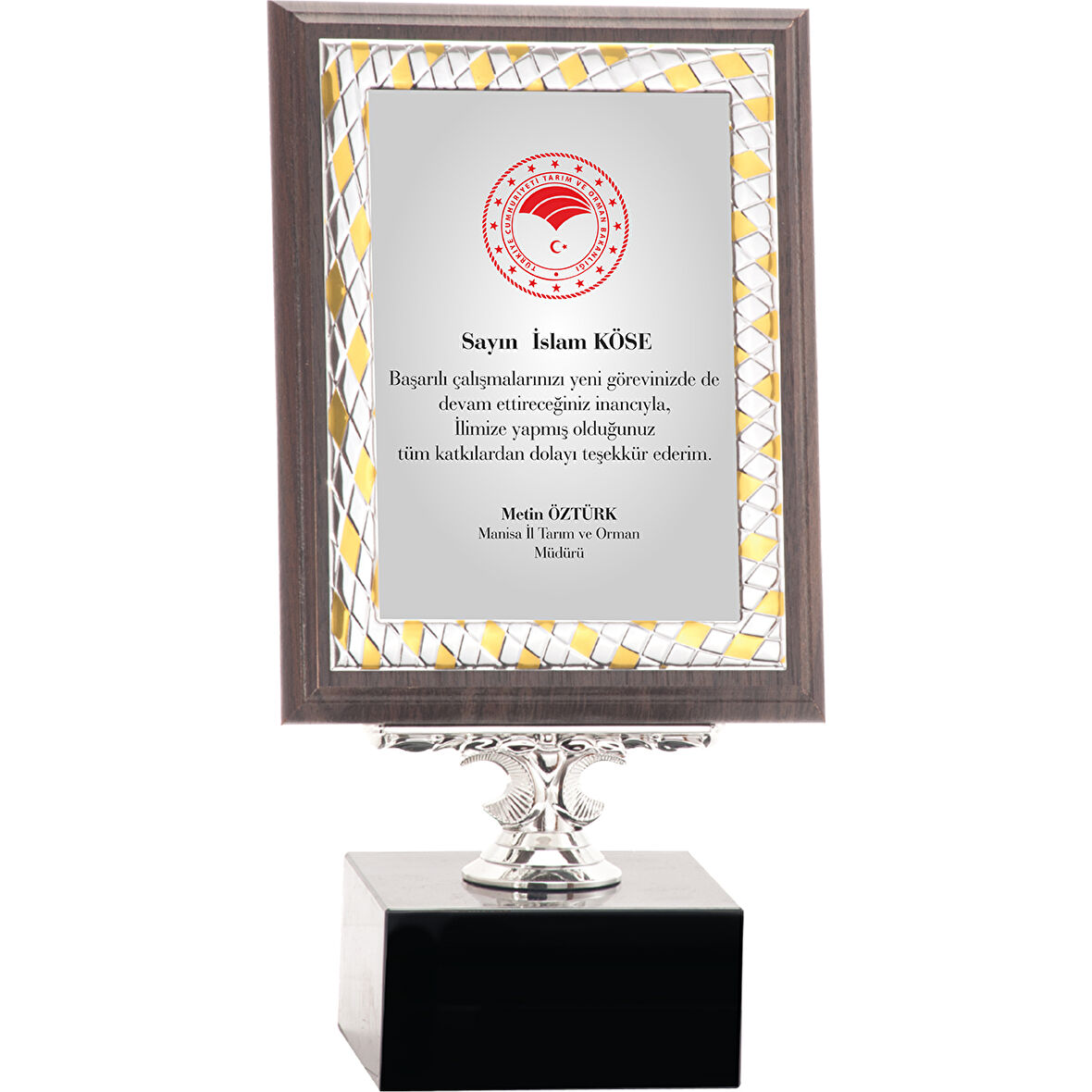 ODAK KUPA - Ahşap Plaketler - PL-018-M B - 15x20 cm