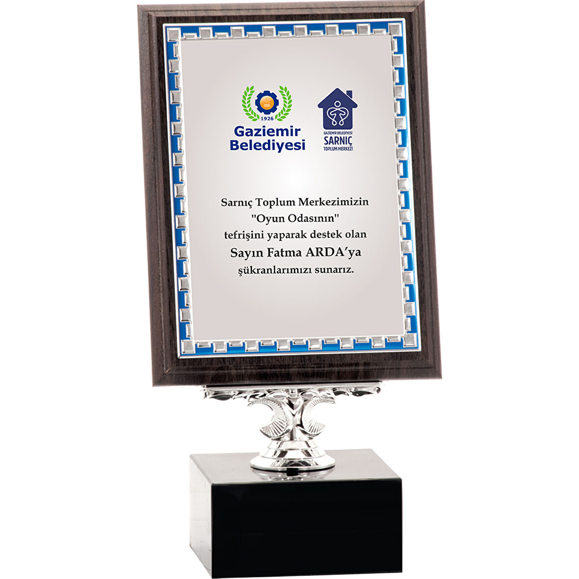 ODAK KUPA - Ahşap Plaketler - PL-050-M B - 15x20 cm