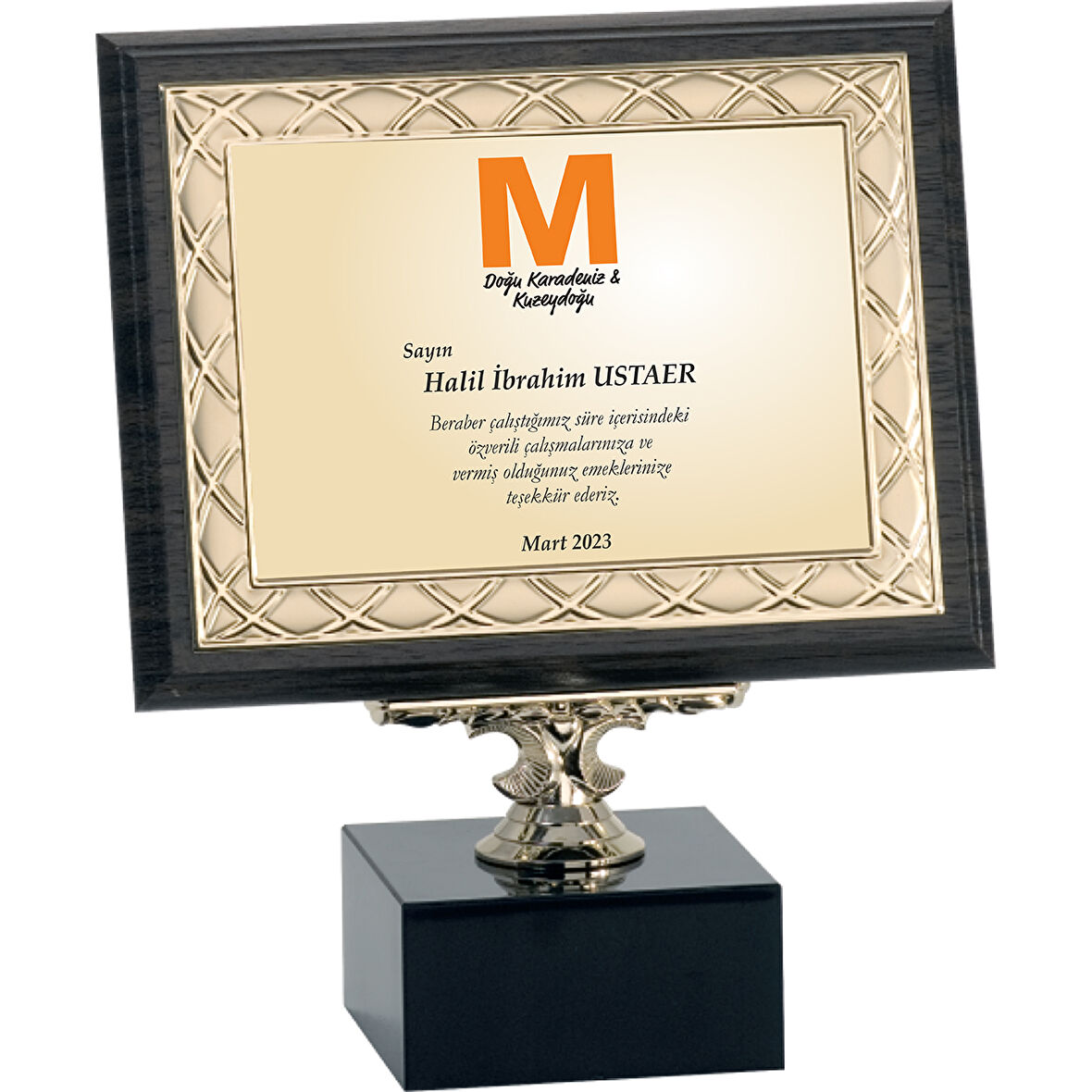 ODAK KUPA - Ahşap Plaketler - PL-060-M A - 18x24 cm