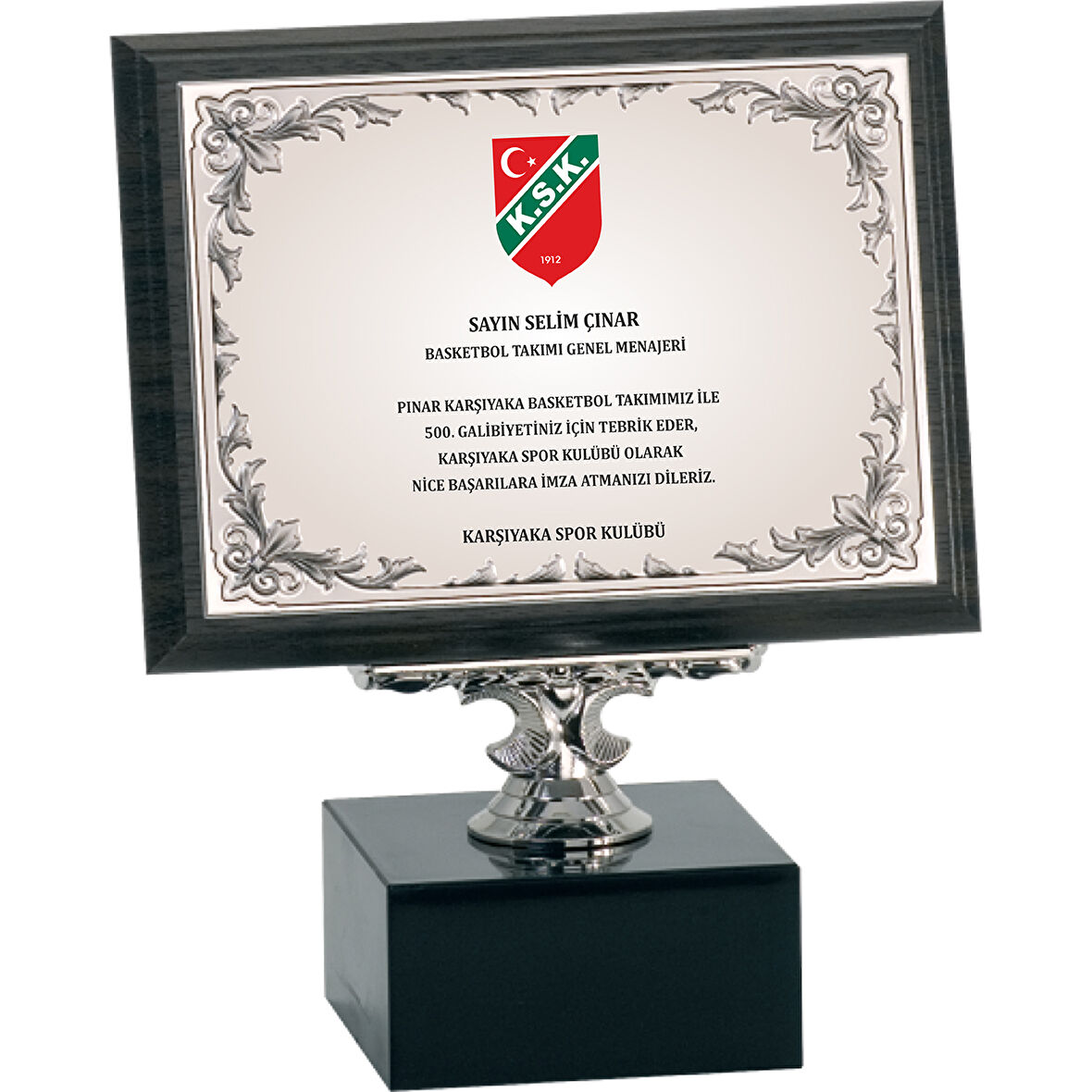 ODAK KUPA - Ahşap Plaketler - PL-068-M B - 15x20 cm