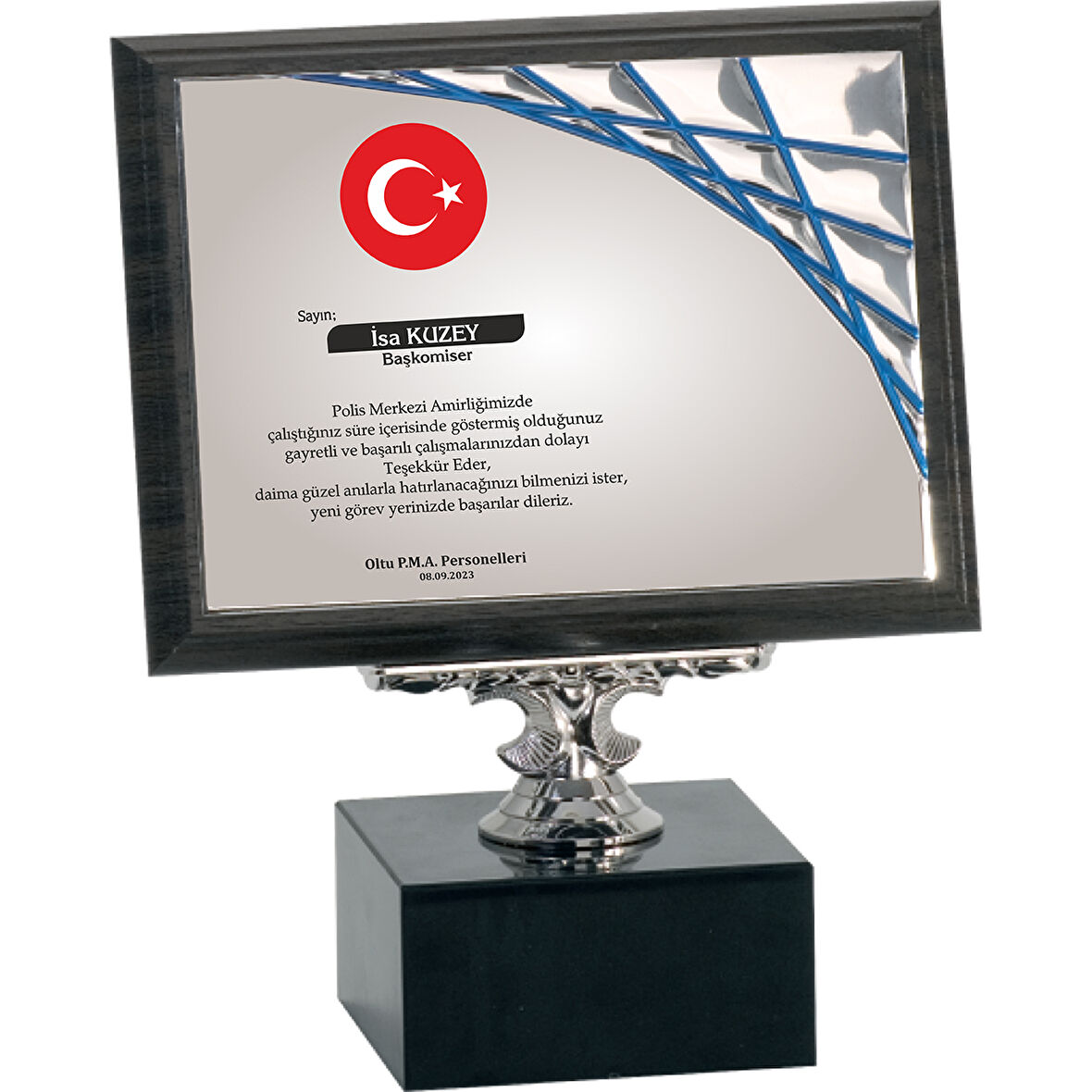ODAK KUPA - Ahşap Plaketler - PL-100-M B - 15x20 cm
