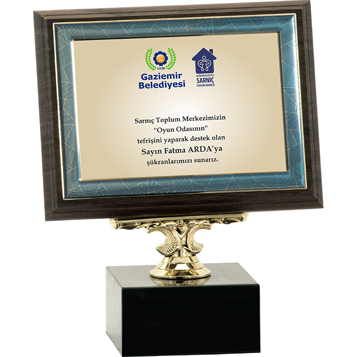 ODAK KUPA - Ahşap Plaketler - PL-122-M B - 15x20 cm