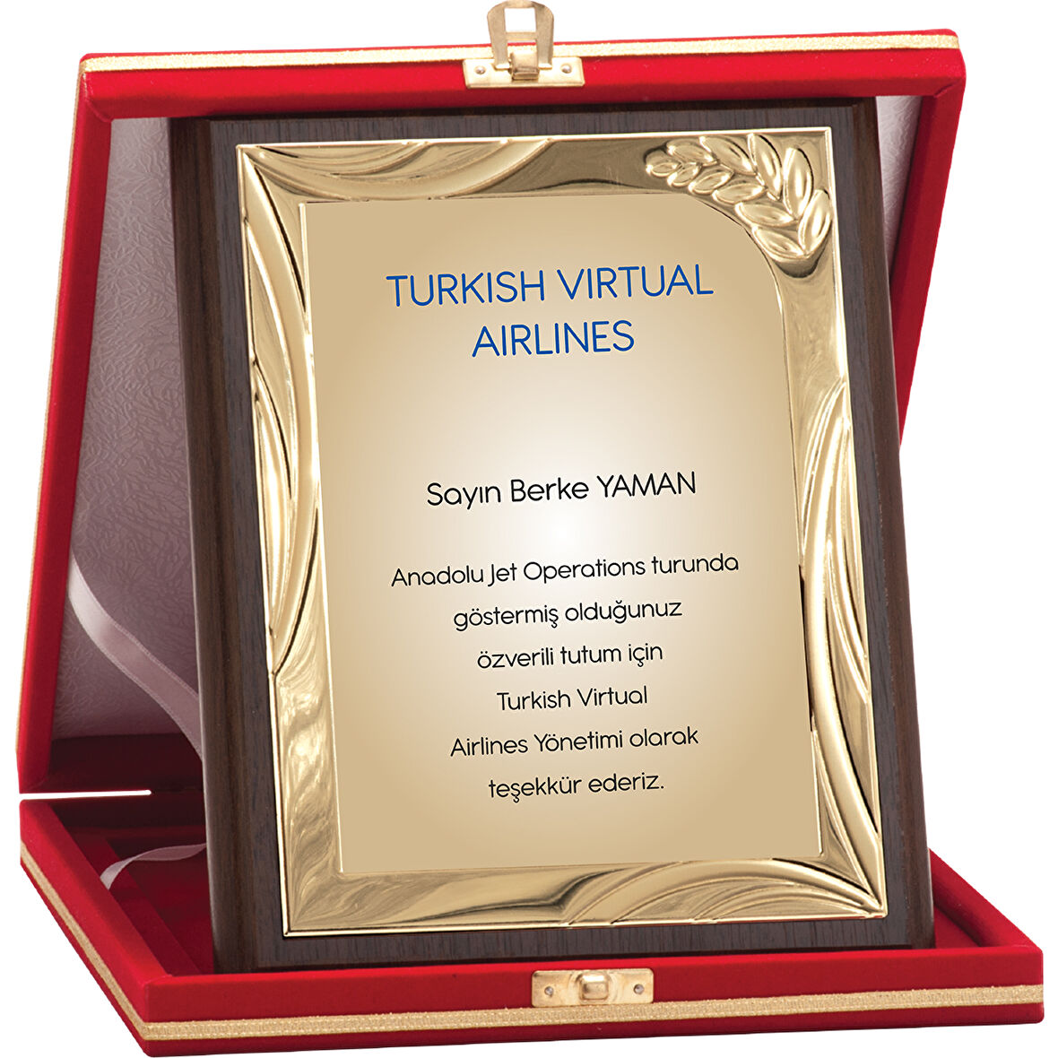 ODAK KUPA - Ahşap Plaketler - PL-125-M A - 18x24 cm