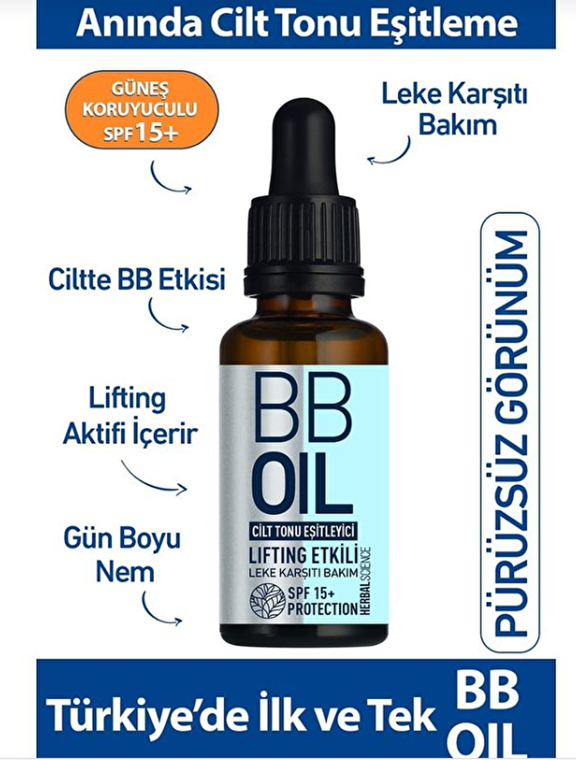 cilt tonu eşitleyici HERBAL SCIENCE BB Oil 20 ML