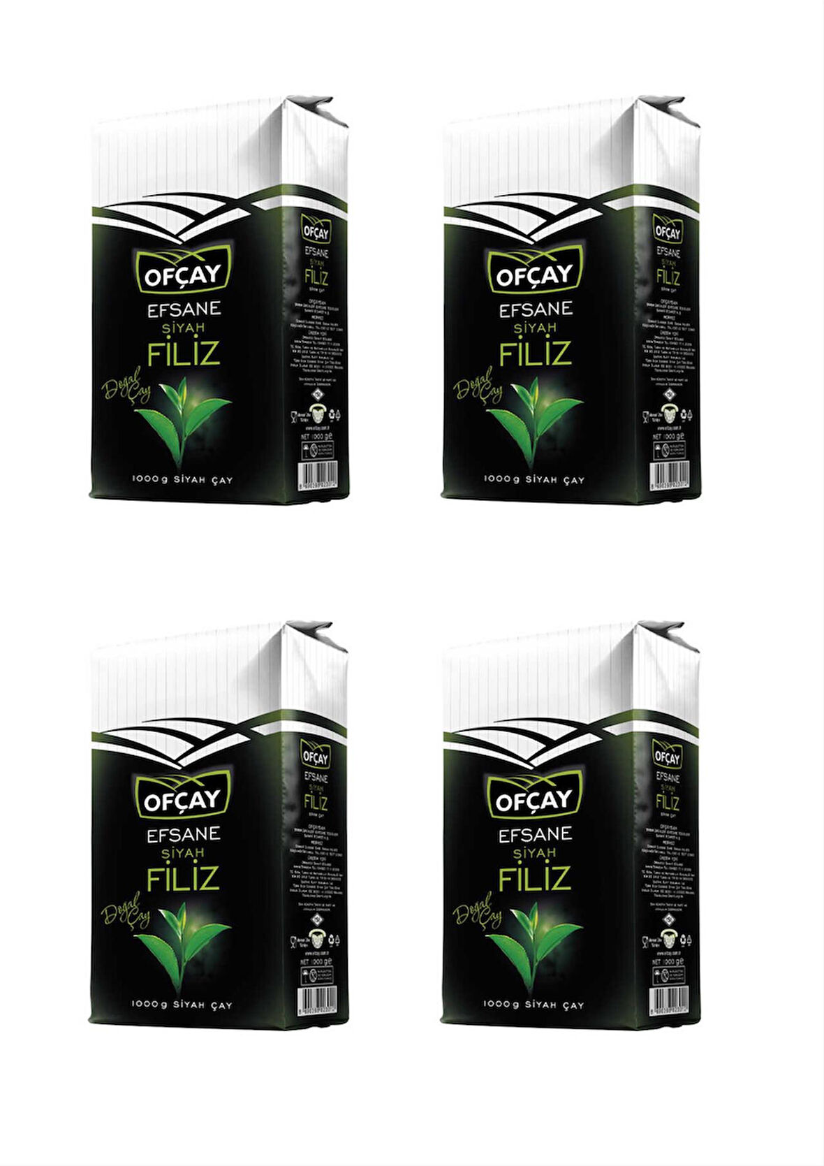 Ofçay Efsane Siyah Filiz Çay 1000 Gr X 4 Adet