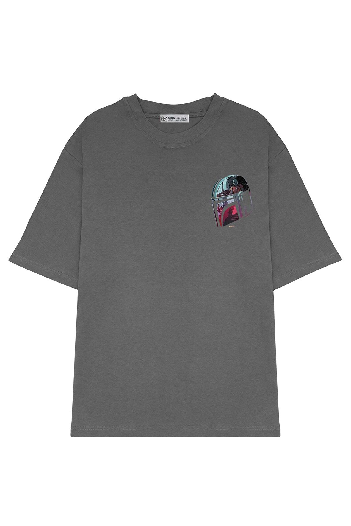 Unisex Oversize T-shirt Helmet Reflection