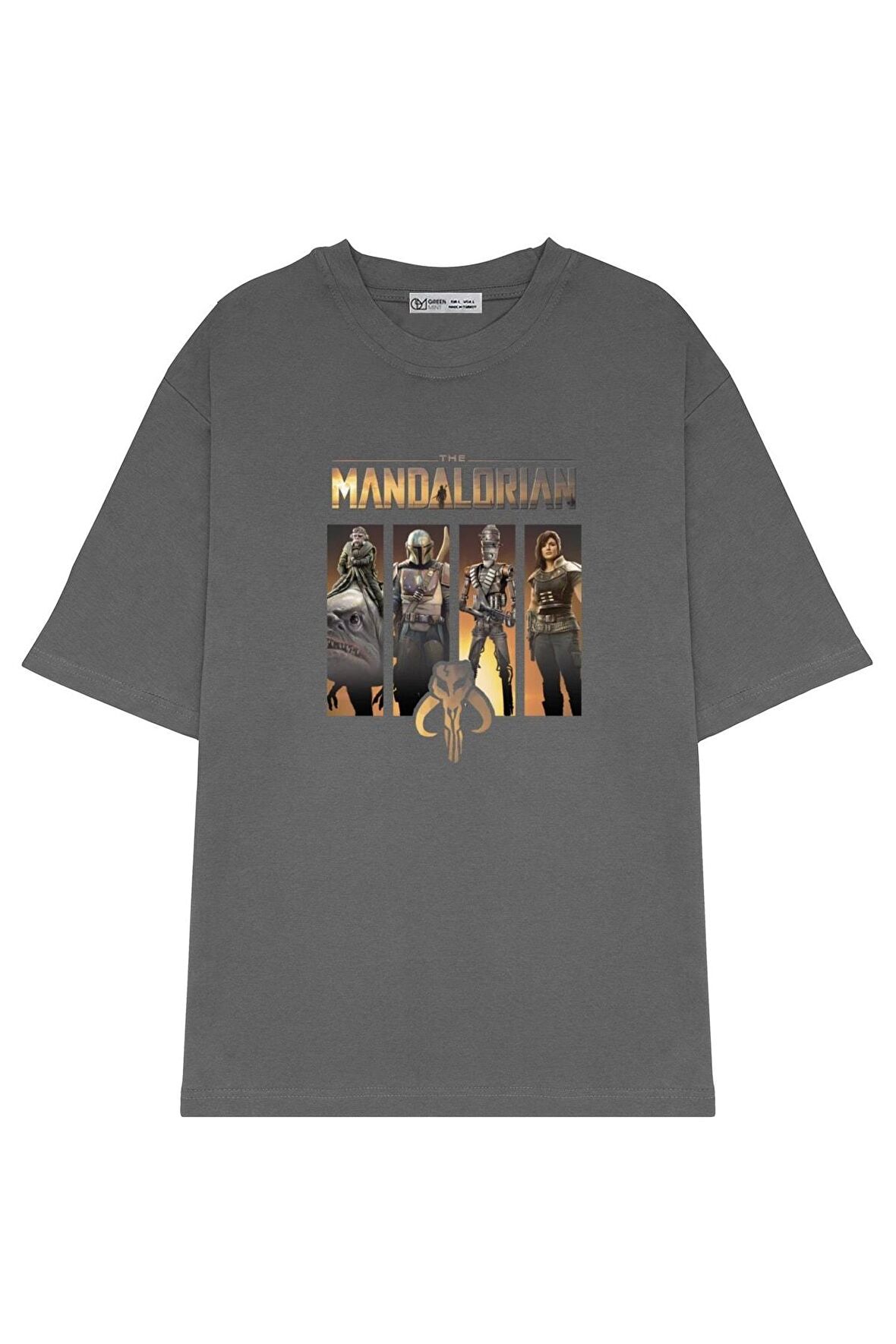 Unisex Oversize T-shirt Mandalorian Panel