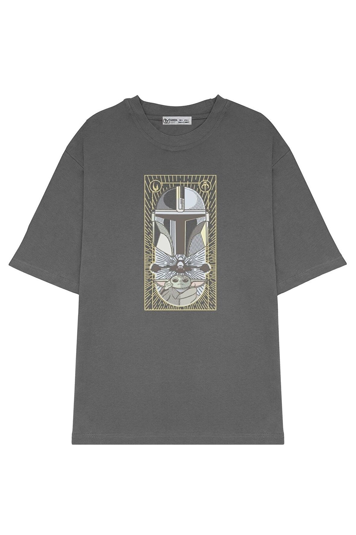 Unisex Oversize T-shirt The Mandalorian Grogu Card