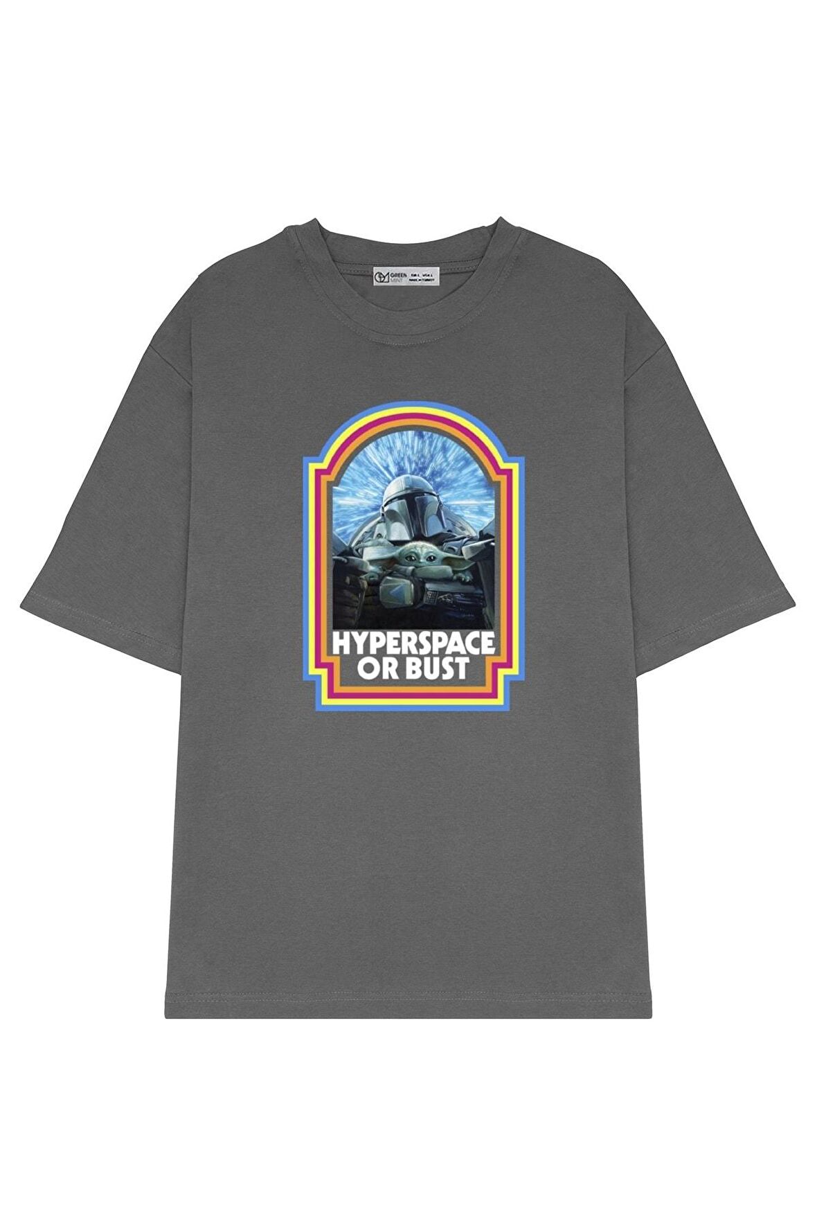 Unisex Oversize T-shirt The Mandalorian Hyperspace Or Bust