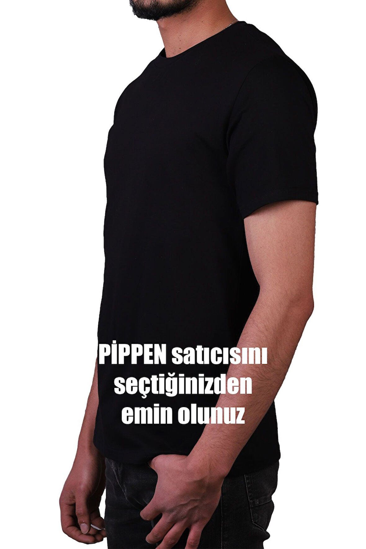 Erkek %100 Pamuk Süprem Penye Regular Kesim Bisiklet Yaka Düz T-Shirt