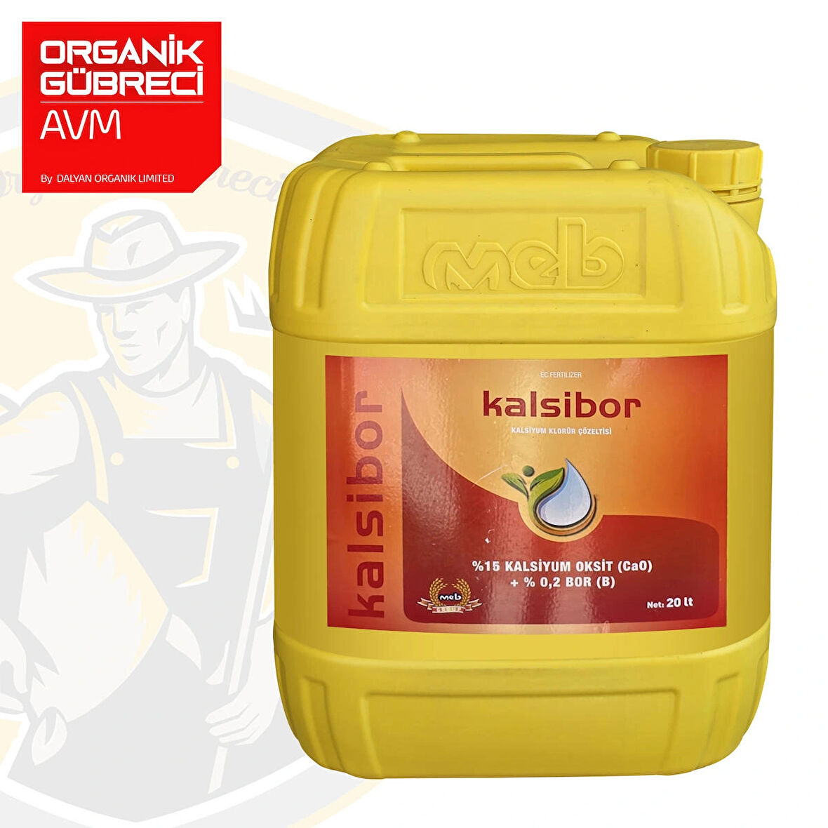 Meb KALSİBOR – %15 Kalsiyum (CaO) + 0,2 Bor (B)- 20 Litre Plastik Çanta Bidonda