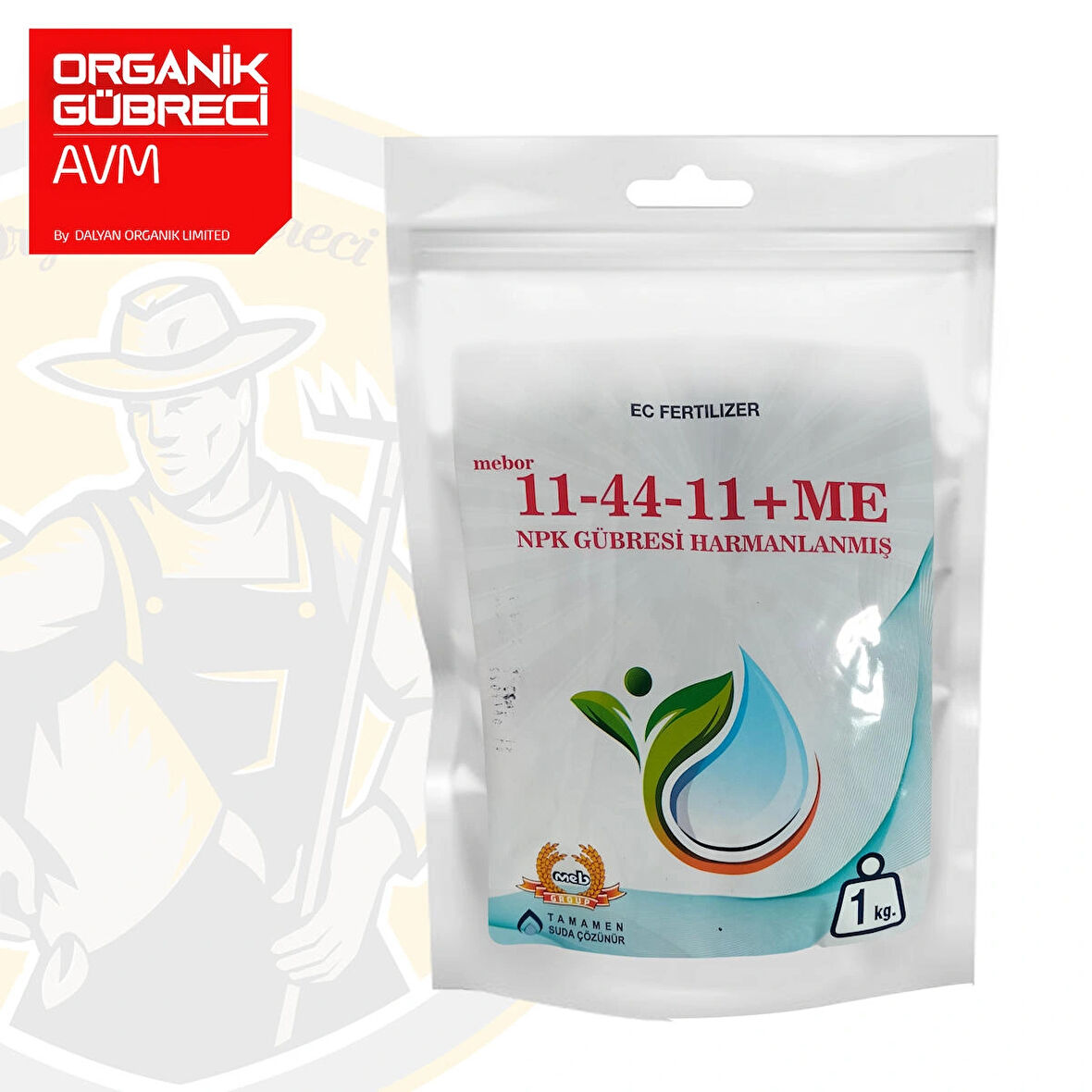 Meb NPK 11+44+11 +ME 1 Kg Harmanlanmış Toz Gübre