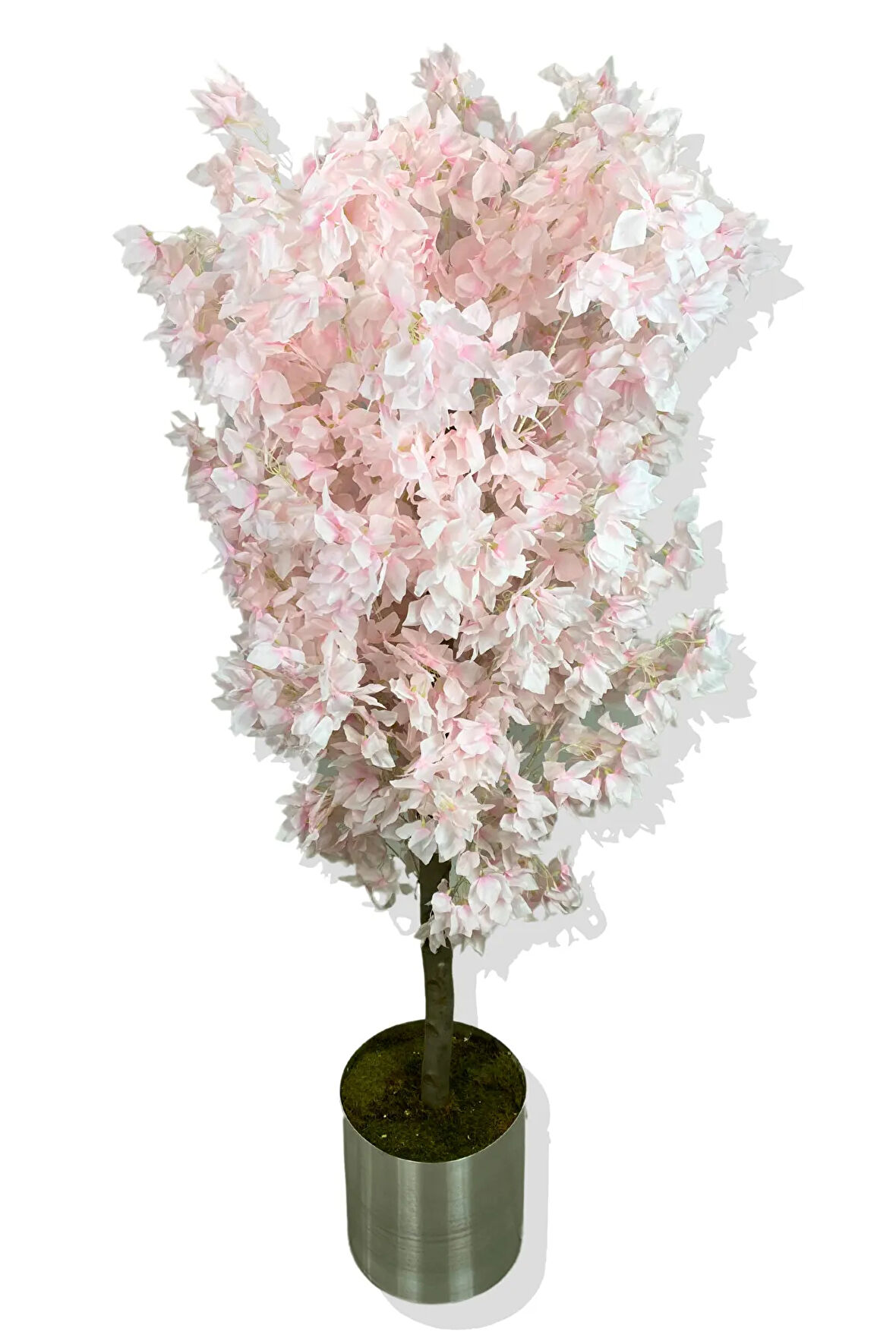 PEMBE BEGONVİL 180 CM YAPAY AĞAÇ 30X30 GALVANİZ SAKSI