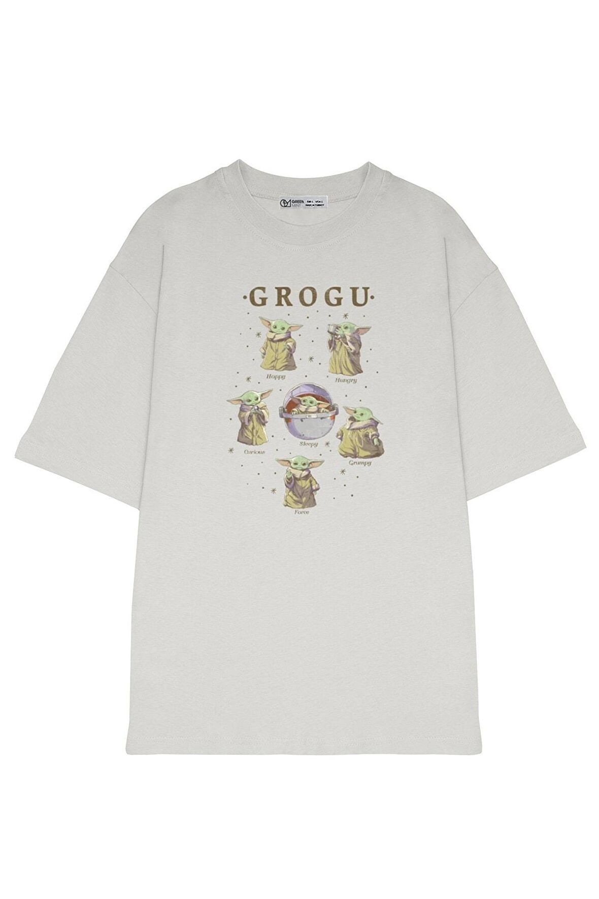 Unisex Oversize T-shirt Star Wars Mandalorian The Child Mood Guidebook