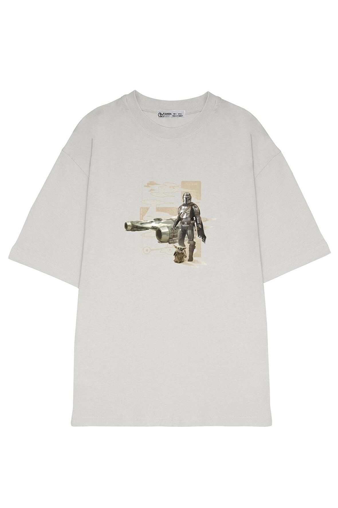 Unisex Oversize T-shirt The Mandalorian Starfighter Schematics