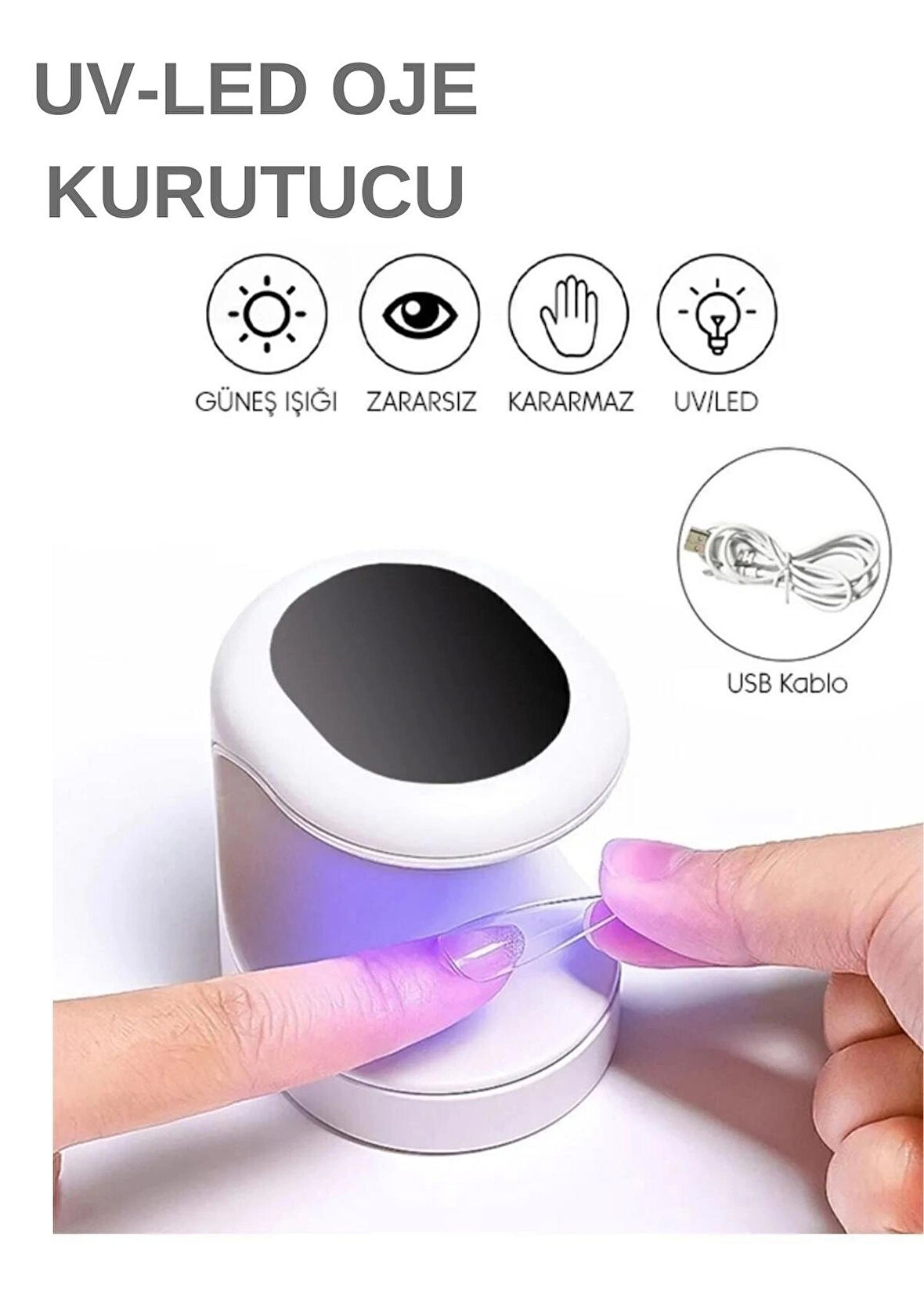 Kalıcı Oje - Protez Tırnak Mini Uv – Led Oje Kurutucu