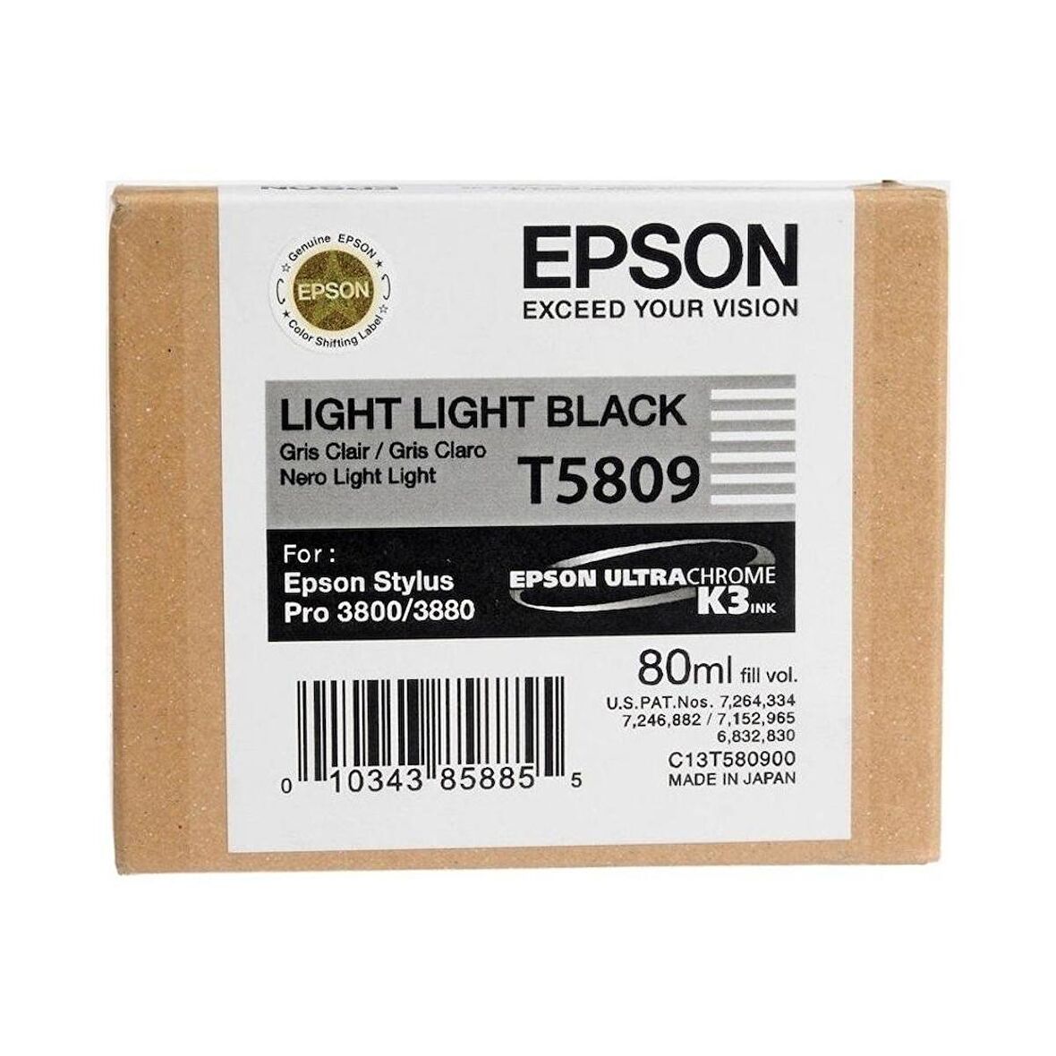 Epson T5809-C13T580900 Açık Açık Siyah Kartuş