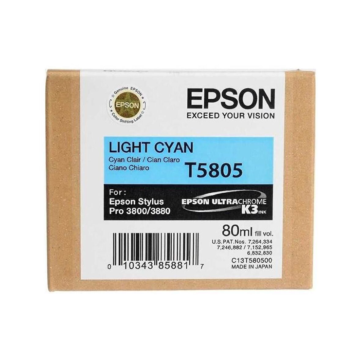 Epson T5805-C13T580500 Açık Mavi Kartuş