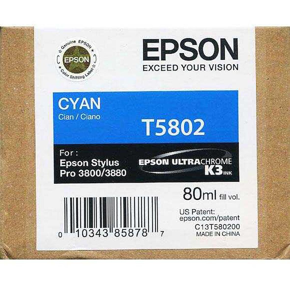 Epson T5802-C13T580200 Mavi Kartuş