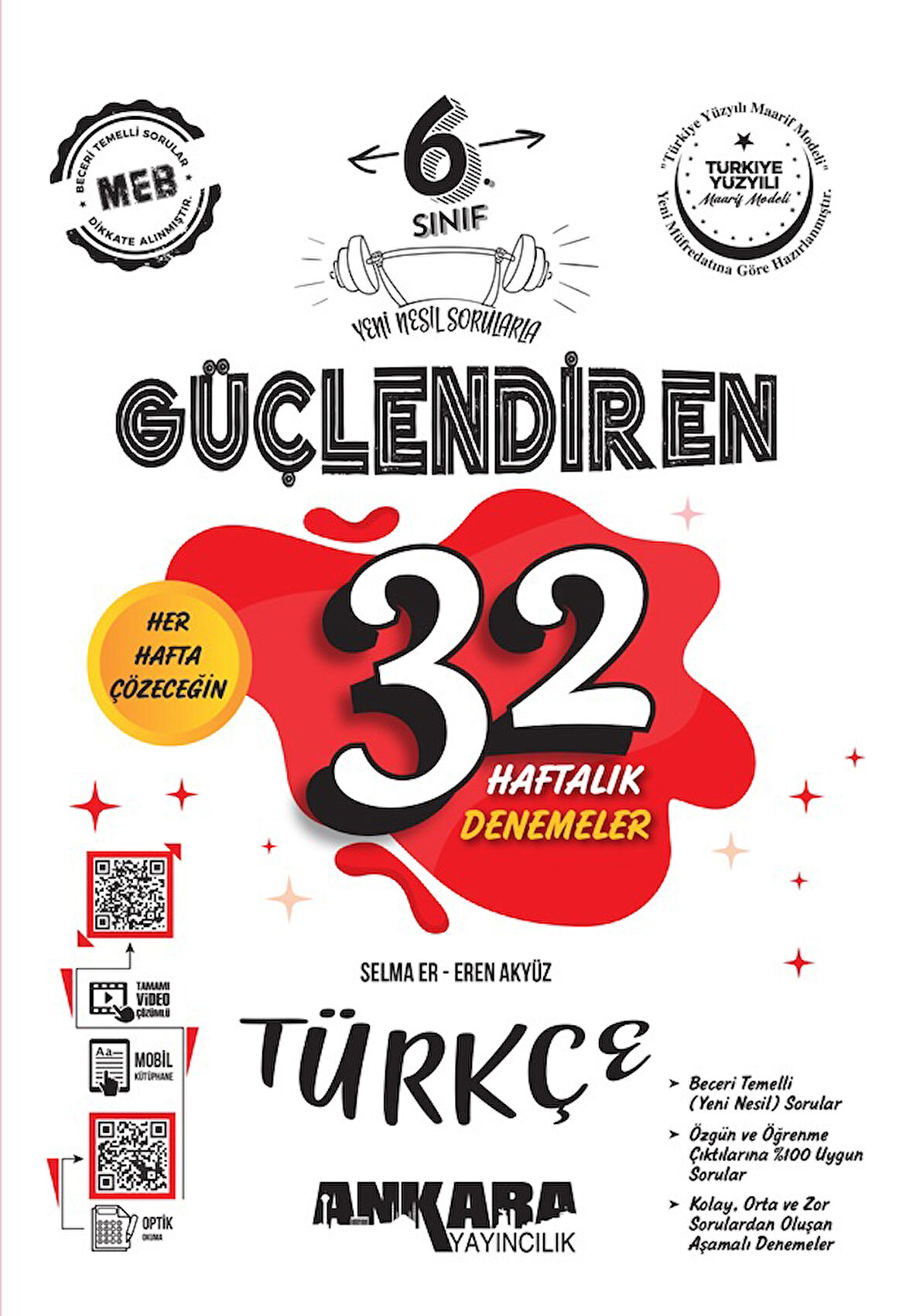 6. Sınıf Güçlendiren 32 Haftalık Türkçe Kazanım Denemeleri-2025/26