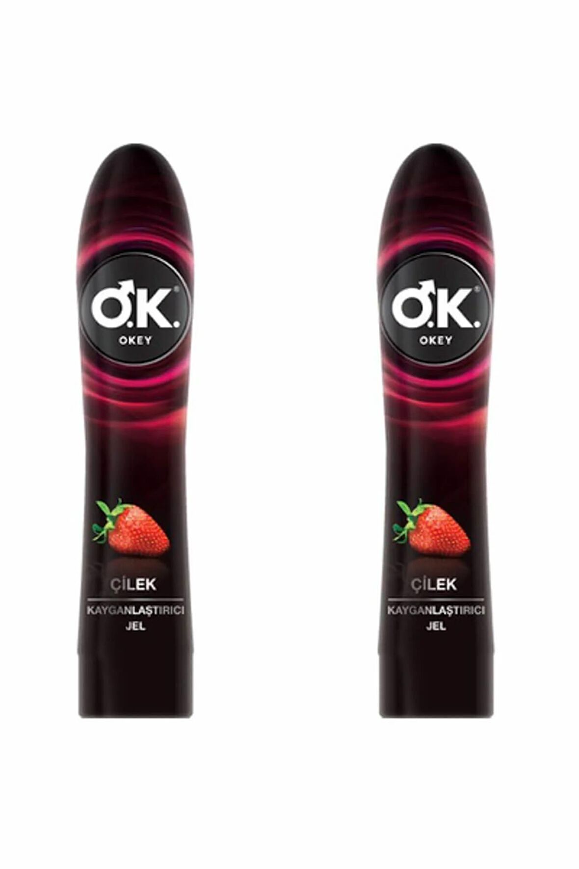 OKEY Kayganlaştırıcı Jel Çilek Aromalı 100  ml x 2 Adet
