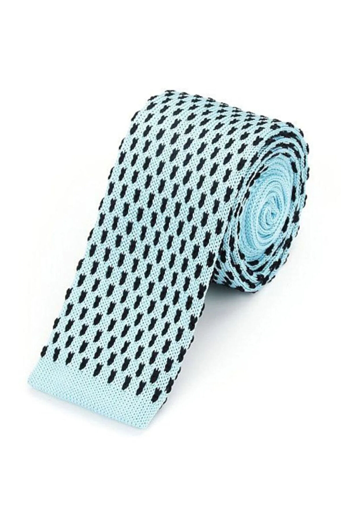Örme Turkuaz Kravat