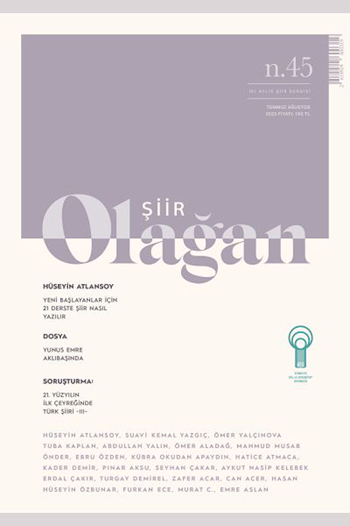 Olağan Şiir Dergi 45.Sayı Temmuz-Ağustos 2025