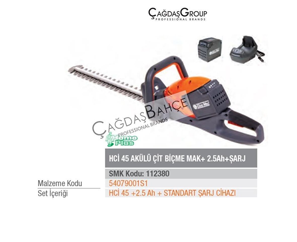 Oleomac HCİ45 Akülü Çit Biçme Makinesi 2.5AH Akü+ Şarj Cihazı